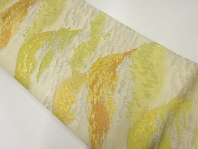 アンティーク　山並み模様織出し袋帯（材料）